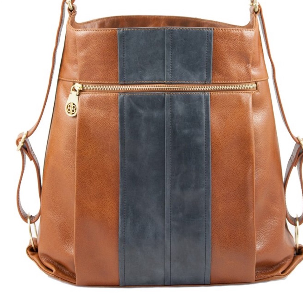 Genuine Leather Diaper Bag Convertible Backpack